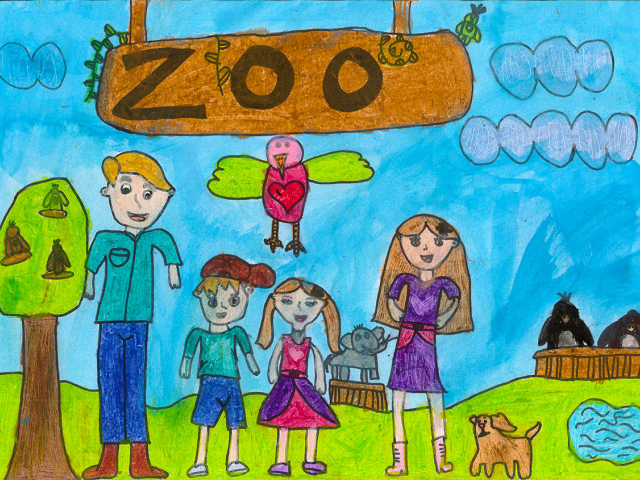 Adéla Kostková / Má rodina v zoo